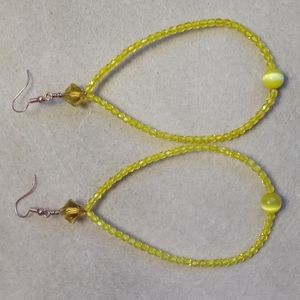 Yellow crystal teardrops